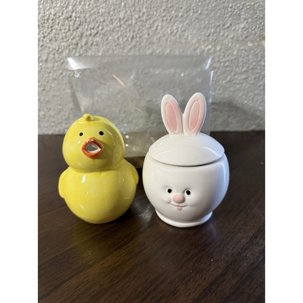 Easter milk and sugar set chick and bunny